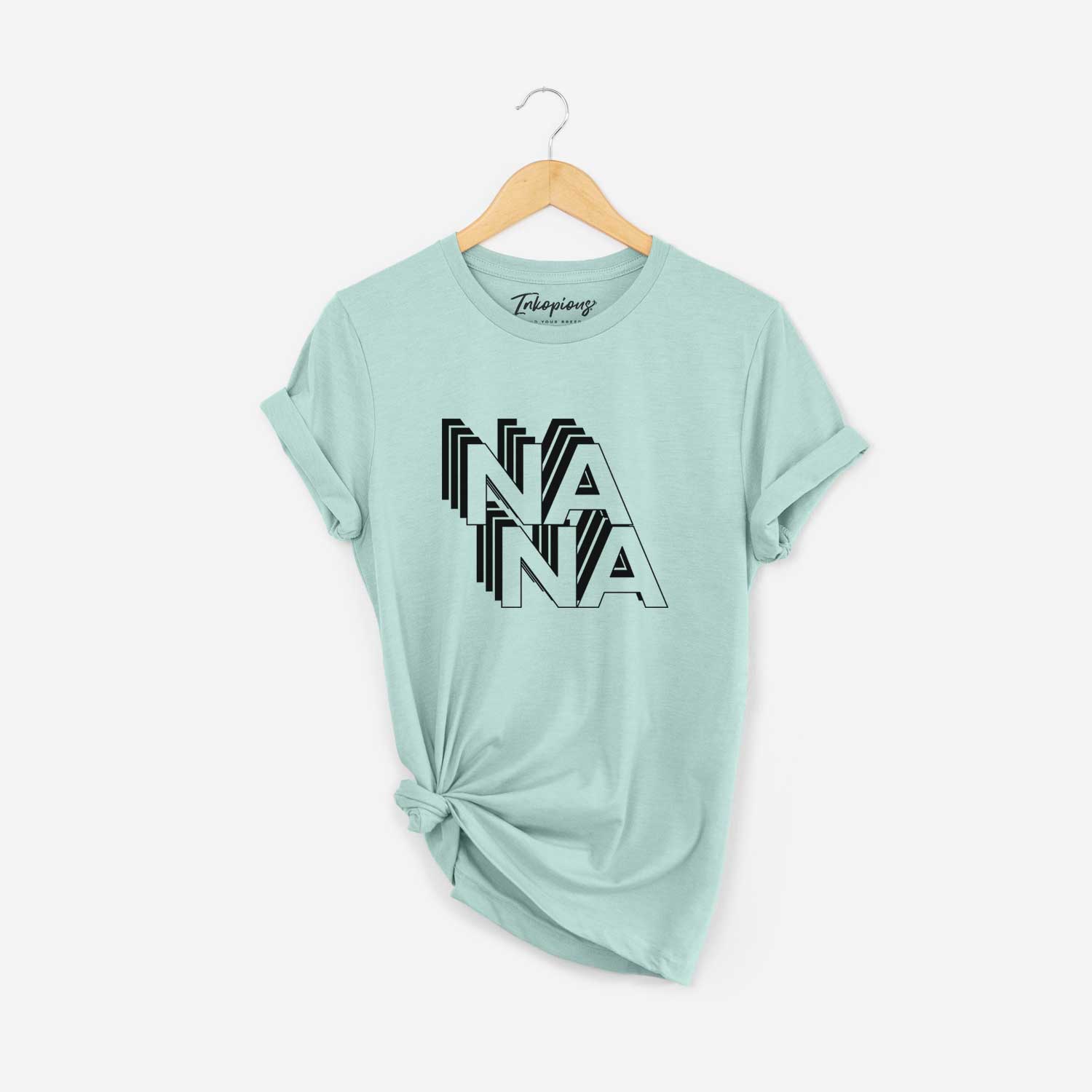'Nana - Electristack Collection' design on a Heather Sage Unisex crewneck