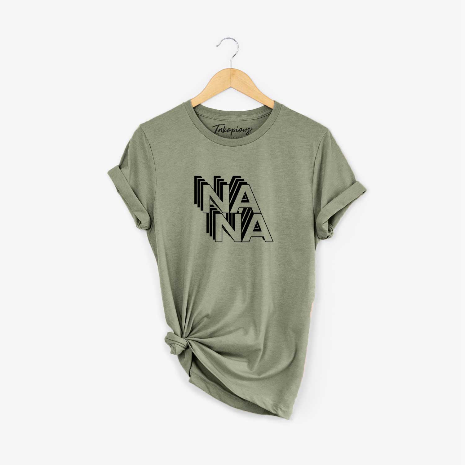 'Nana - Electristack Collection' design on an Olive Unisex crewneck
