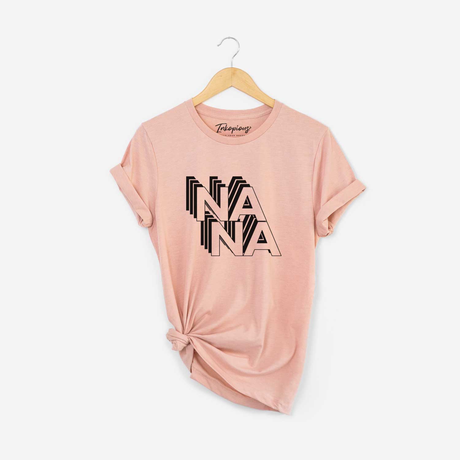 'Nana - Electristack Collection' design on a Peach Unisex crewneck