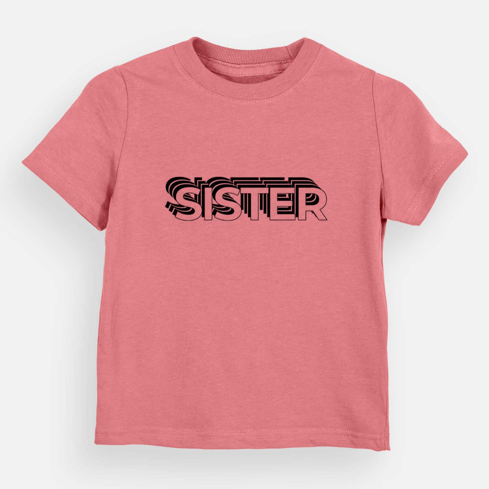 'Sister - Electristack Collection' design on a Mauve kids' shirt