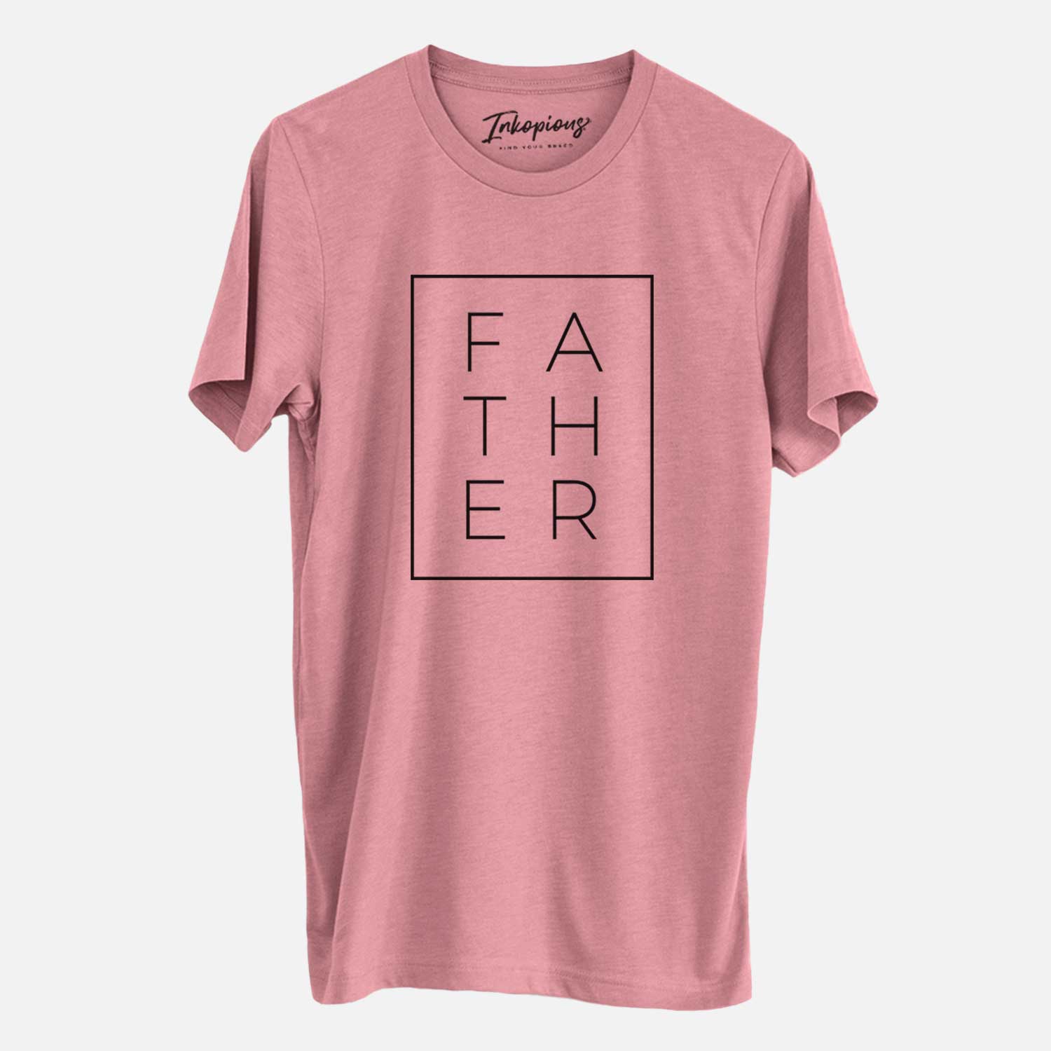 'Father Boxed' design on a Mauve Unisex crewneck