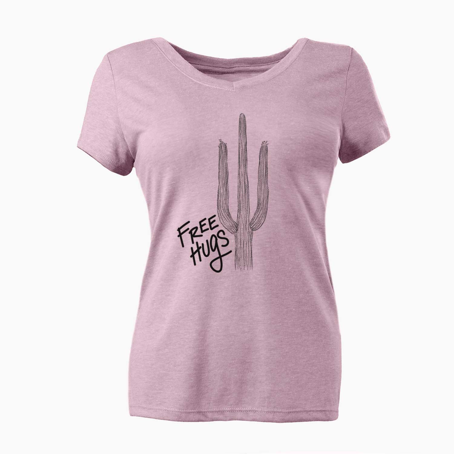 Free Hugs Saguaro Cactus - Women's V-neck Shirt