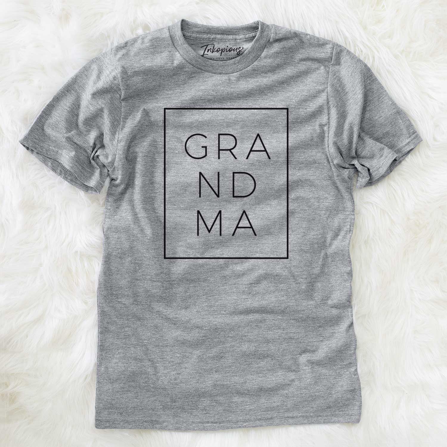'Grandma Boxed' design on a Grey Unisex crewneck