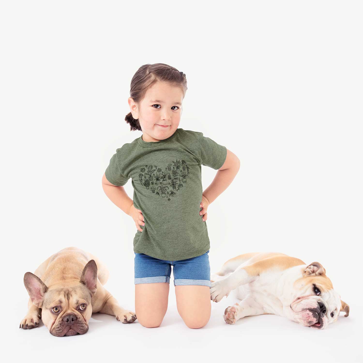 'Heart Full of Plants' design on an All Kids kids' shirt