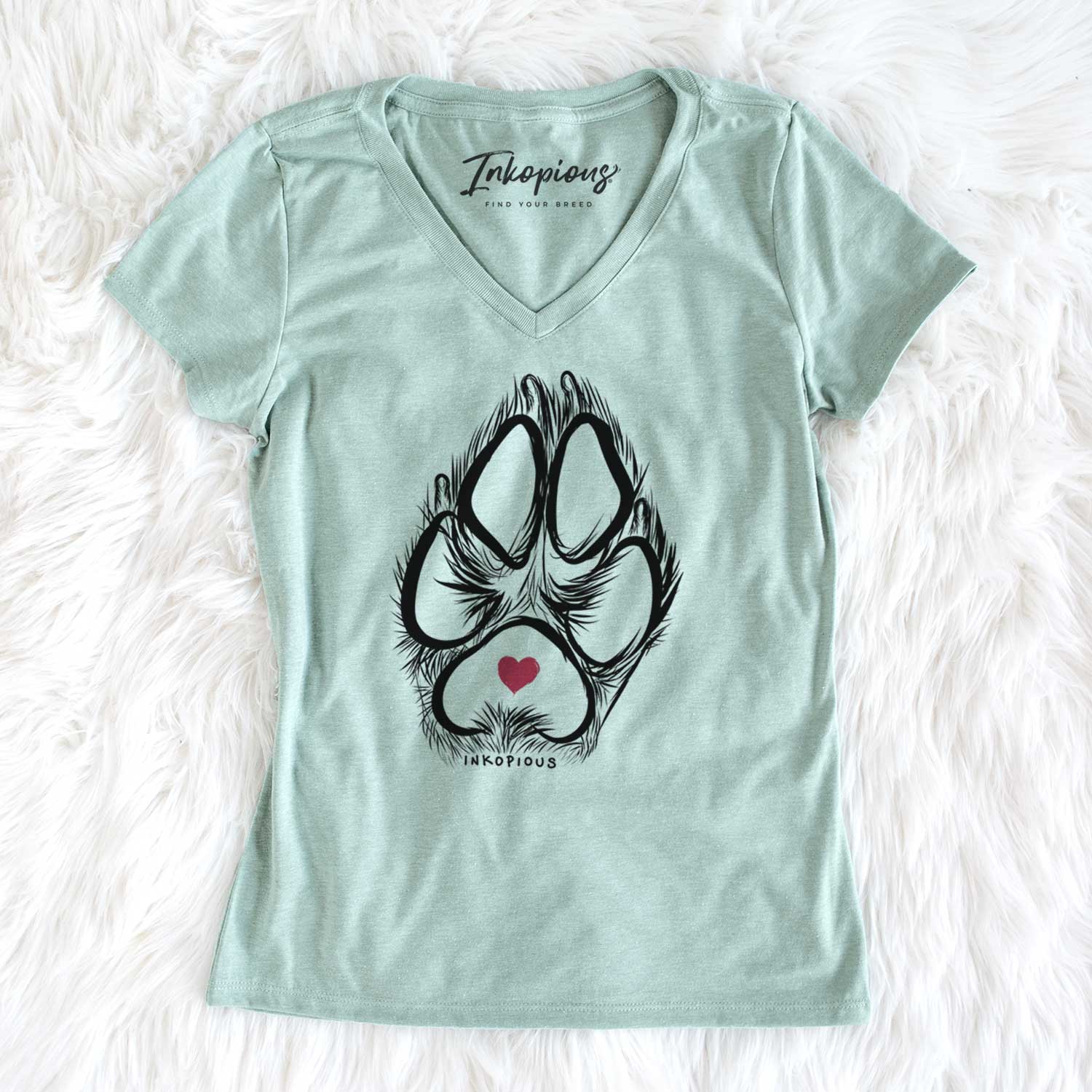 Inkopious Paw Print - Women's V-neck Shirt