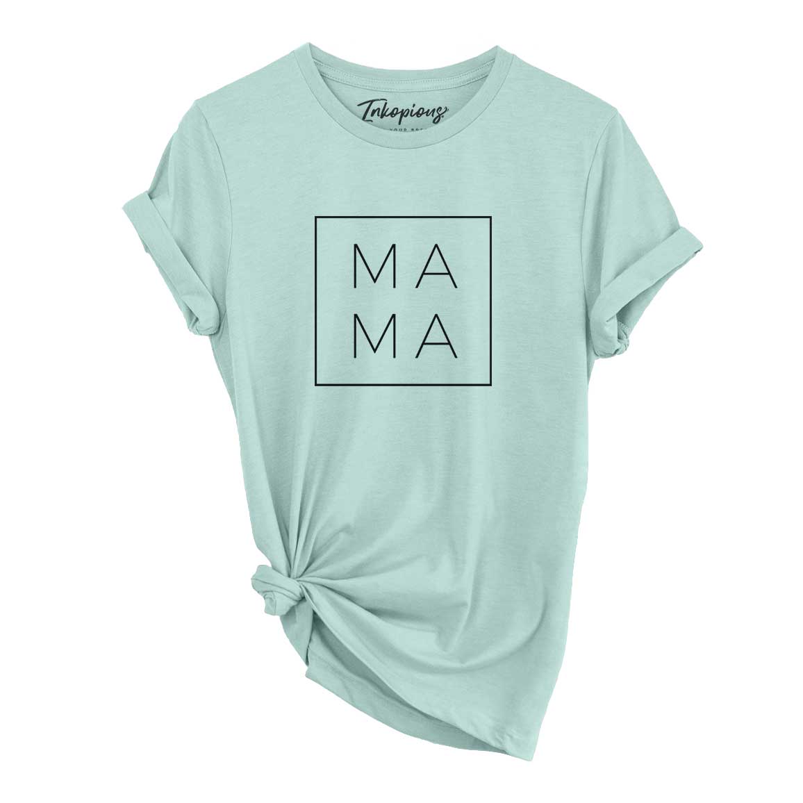 'Mama Square' design on a Heather Sage Unisex crewneck