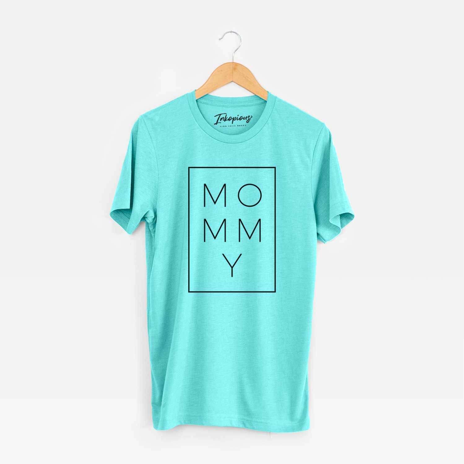 'Mommy Boxed' design on a Sea Green Unisex crewneck
