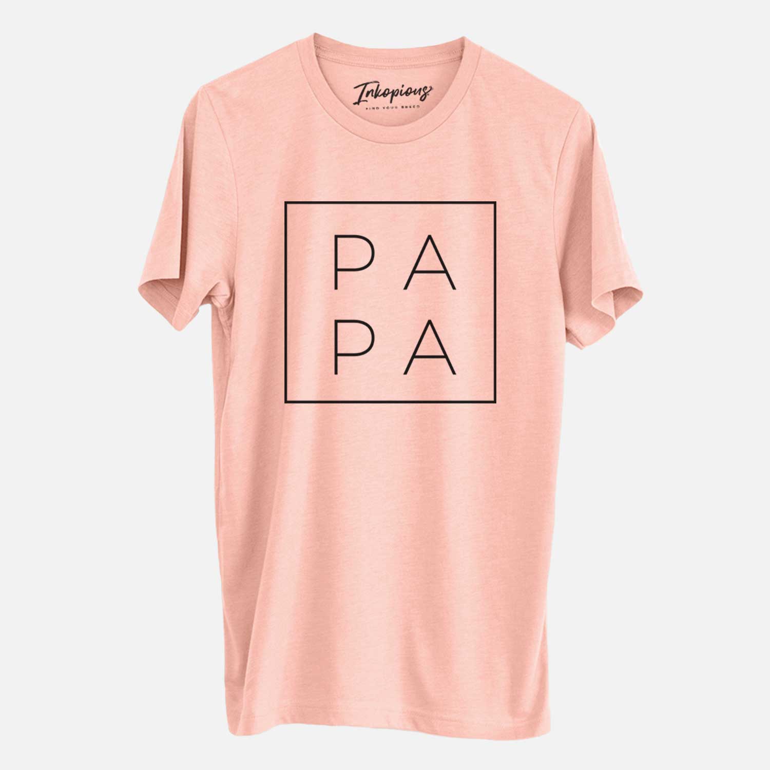 'Papa Boxed' design on a Peach Unisex crewneck