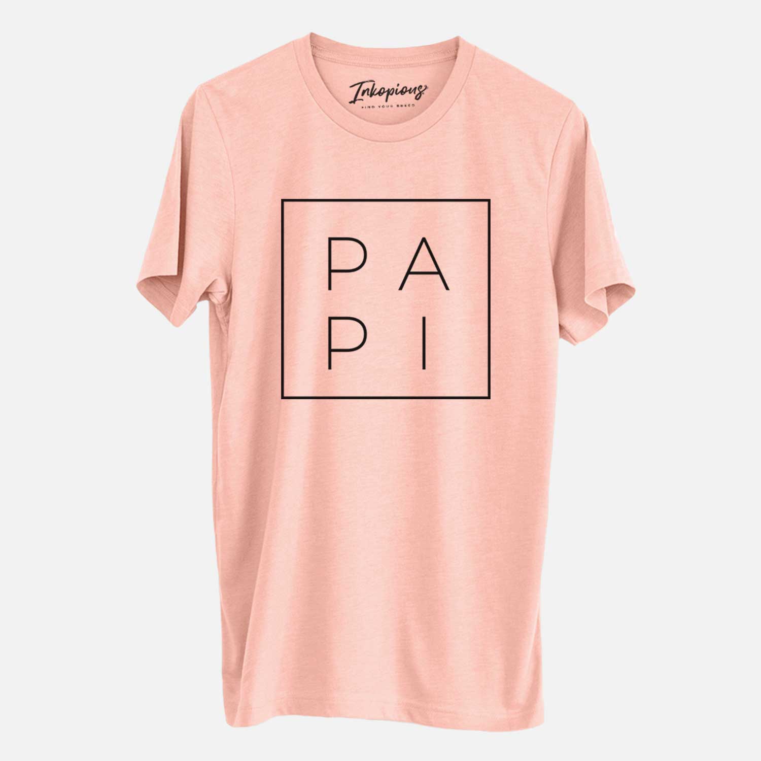 'Papi Boxed' design on a Peach Unisex crewneck