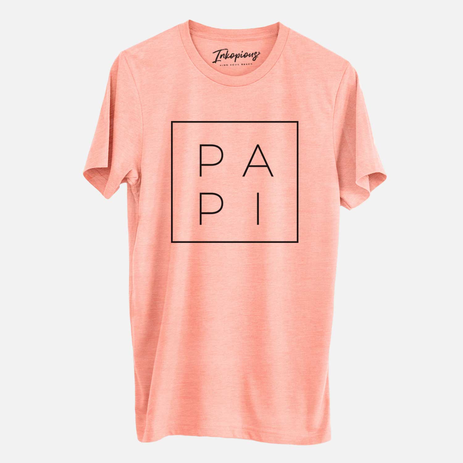 'Papi Boxed' design on a Sunset Unisex crewneck