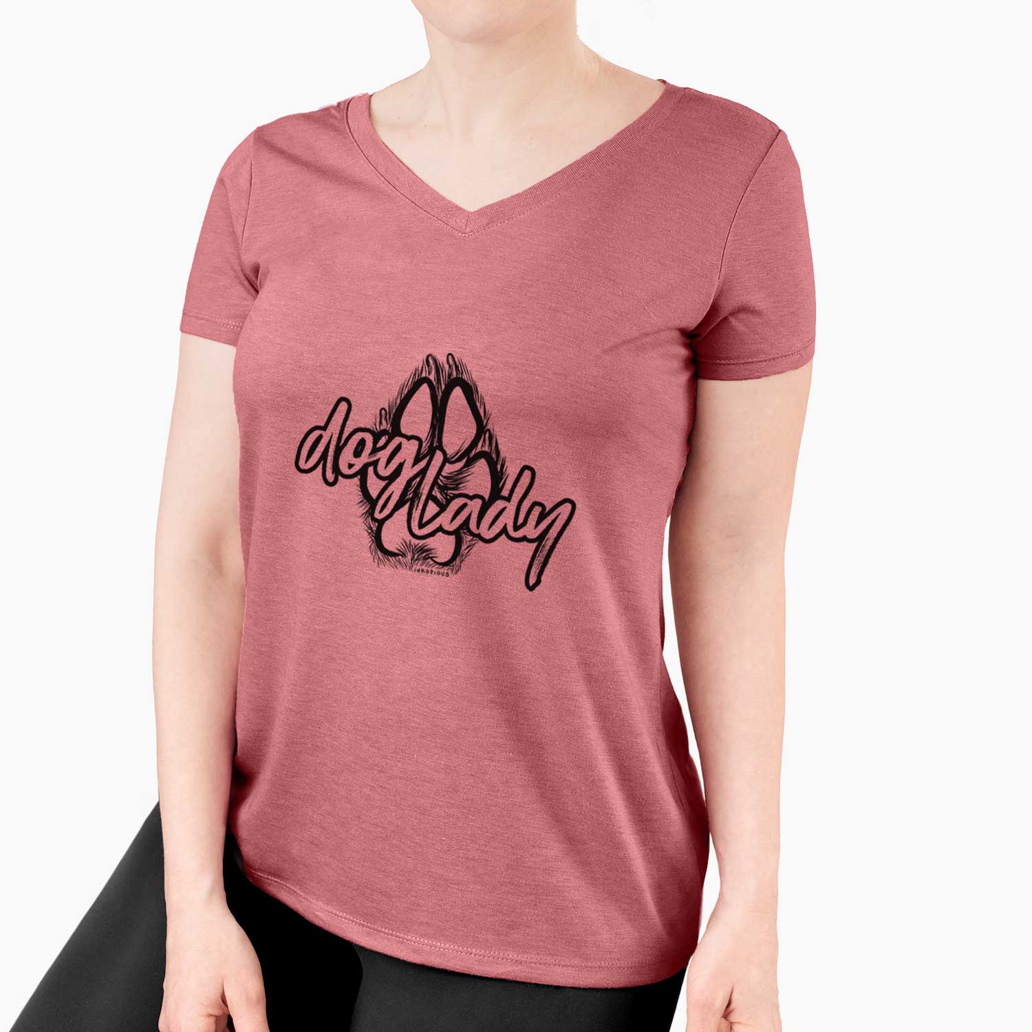 Dog Lady - Paw Collection - Women's V-neck Shirt