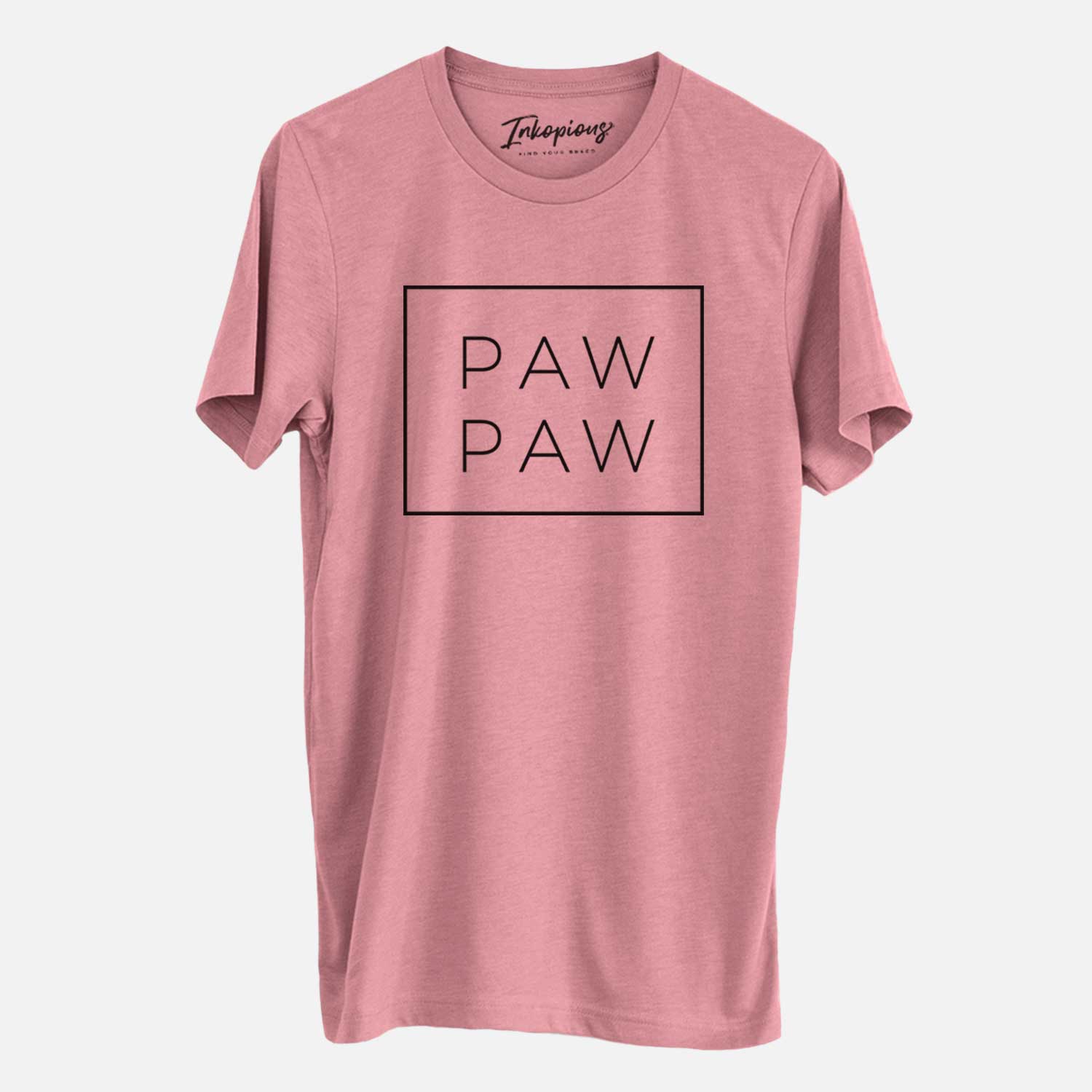 'Paw Paw Boxed' design on a Mauve Unisex crewneck