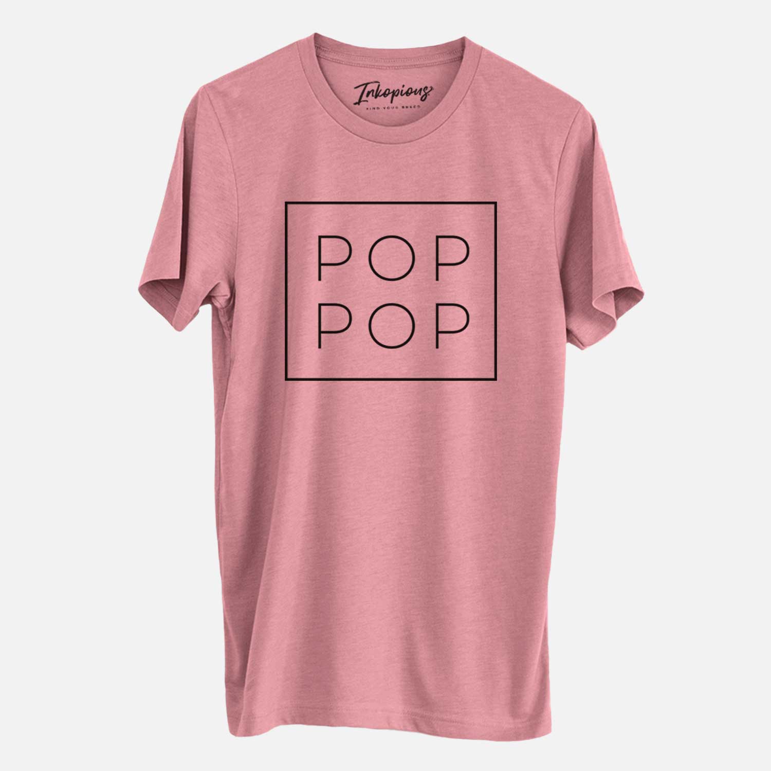 'Pop Pop Boxed' design on a Mauve Unisex crewneck
