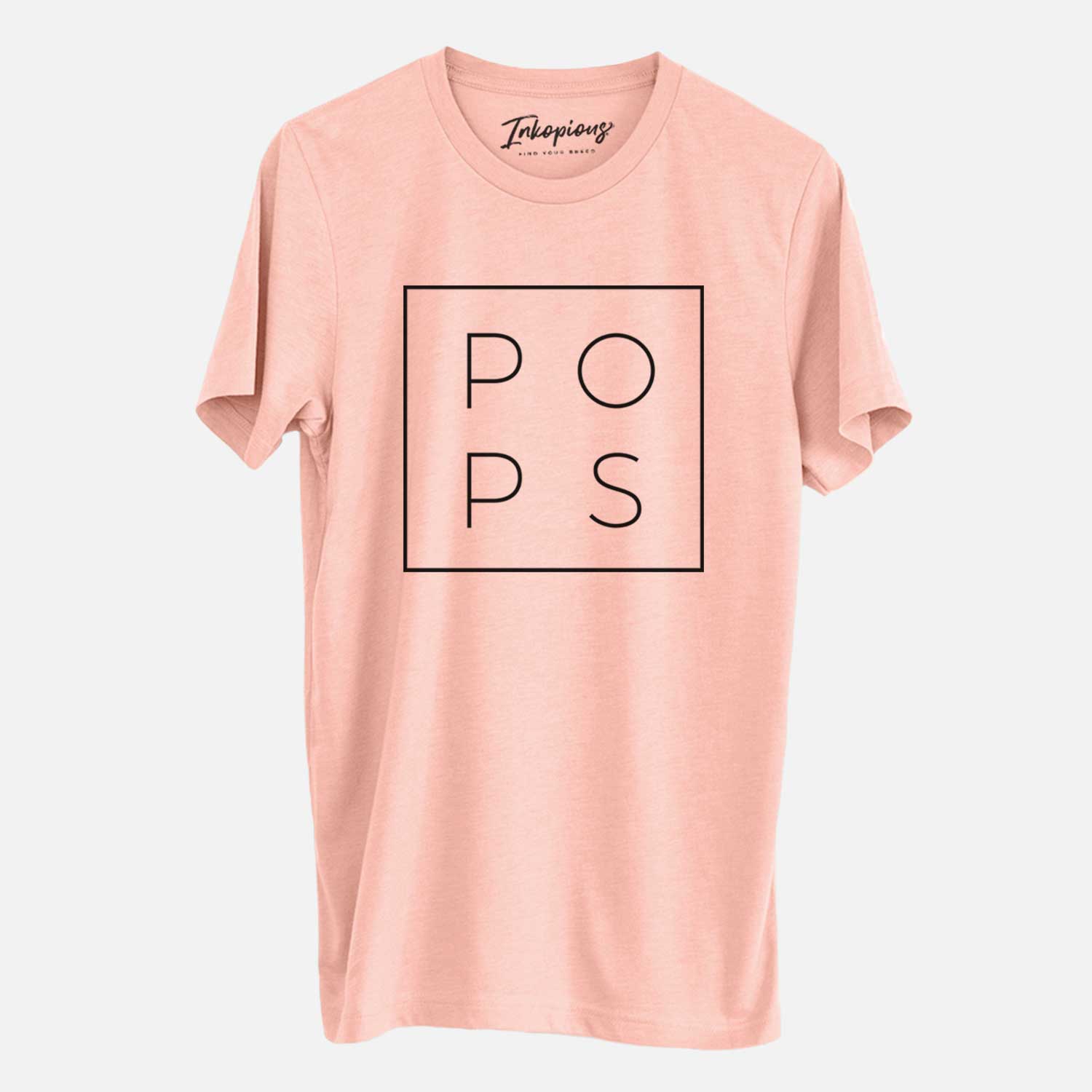 'Pops Boxed' design on a Peach Unisex crewneck