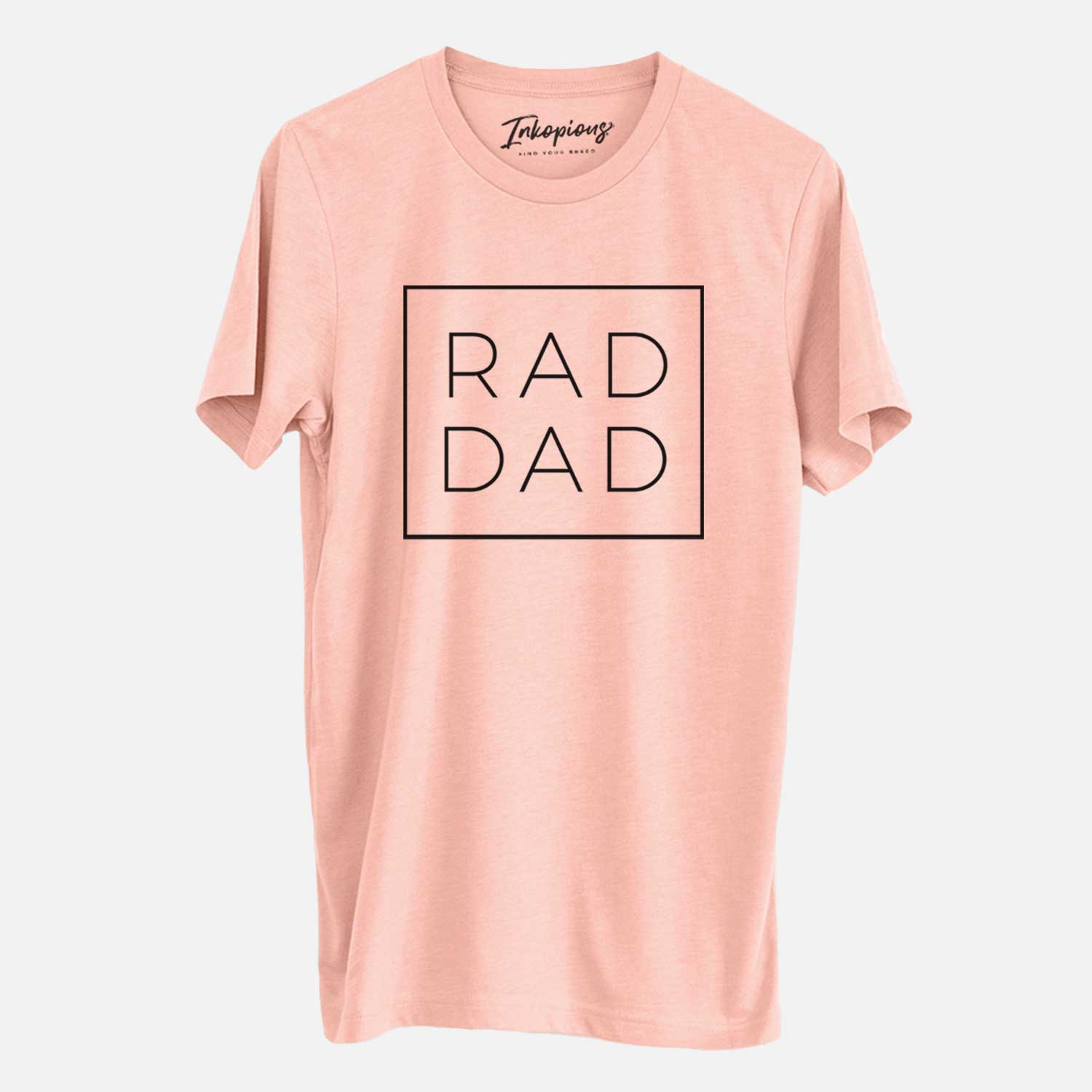 'Rad Dad Boxed' design on a Peach Unisex crewneck