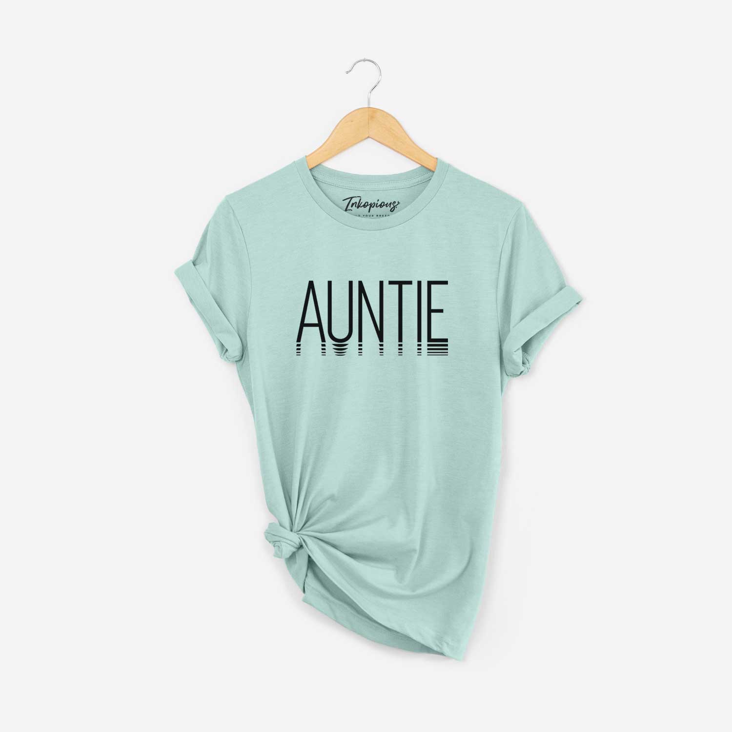 'Auntie - Reflections Collection' design on a Heather Sage Unisex crewneck