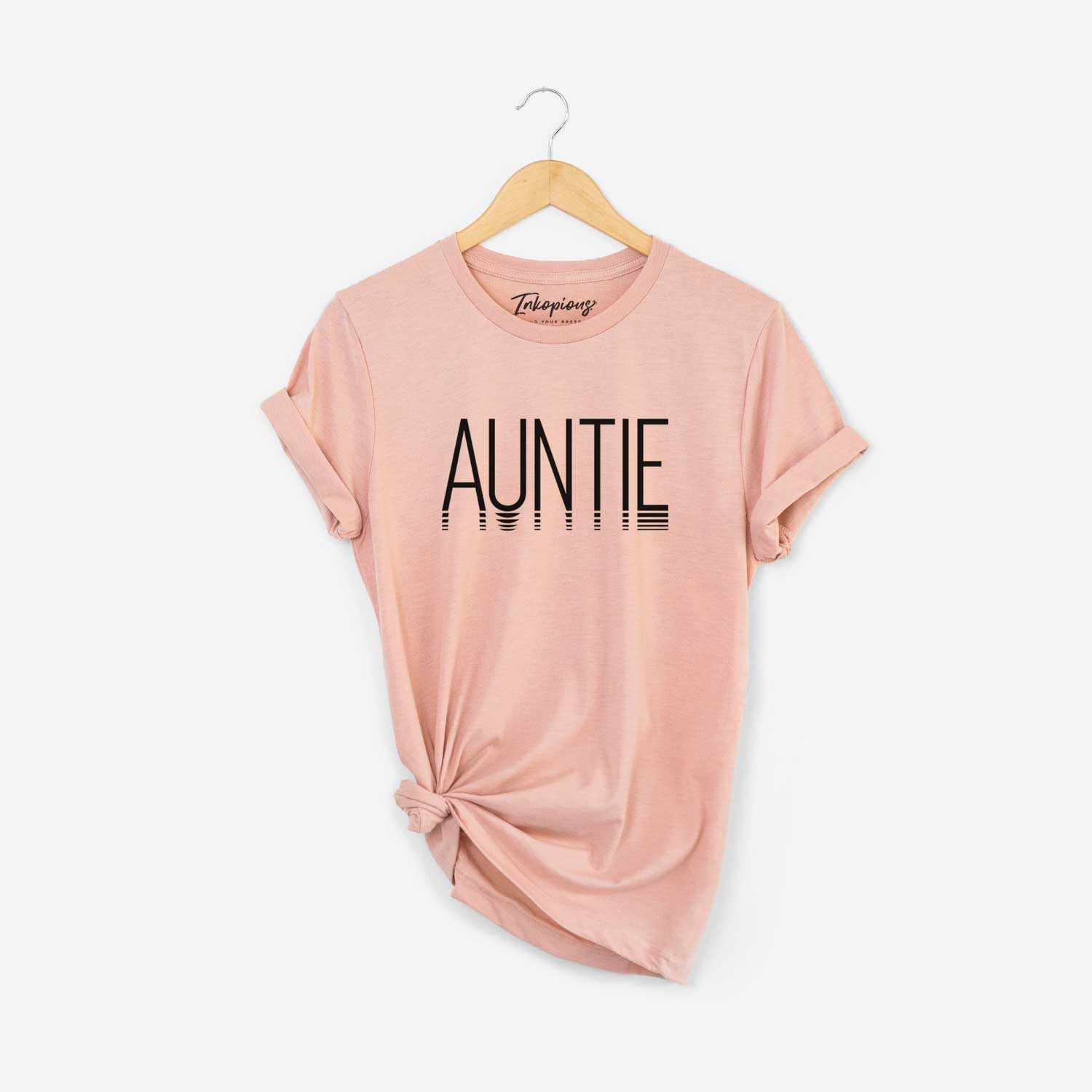 'Auntie - Reflections Collection' design on a Peach Unisex crewneck