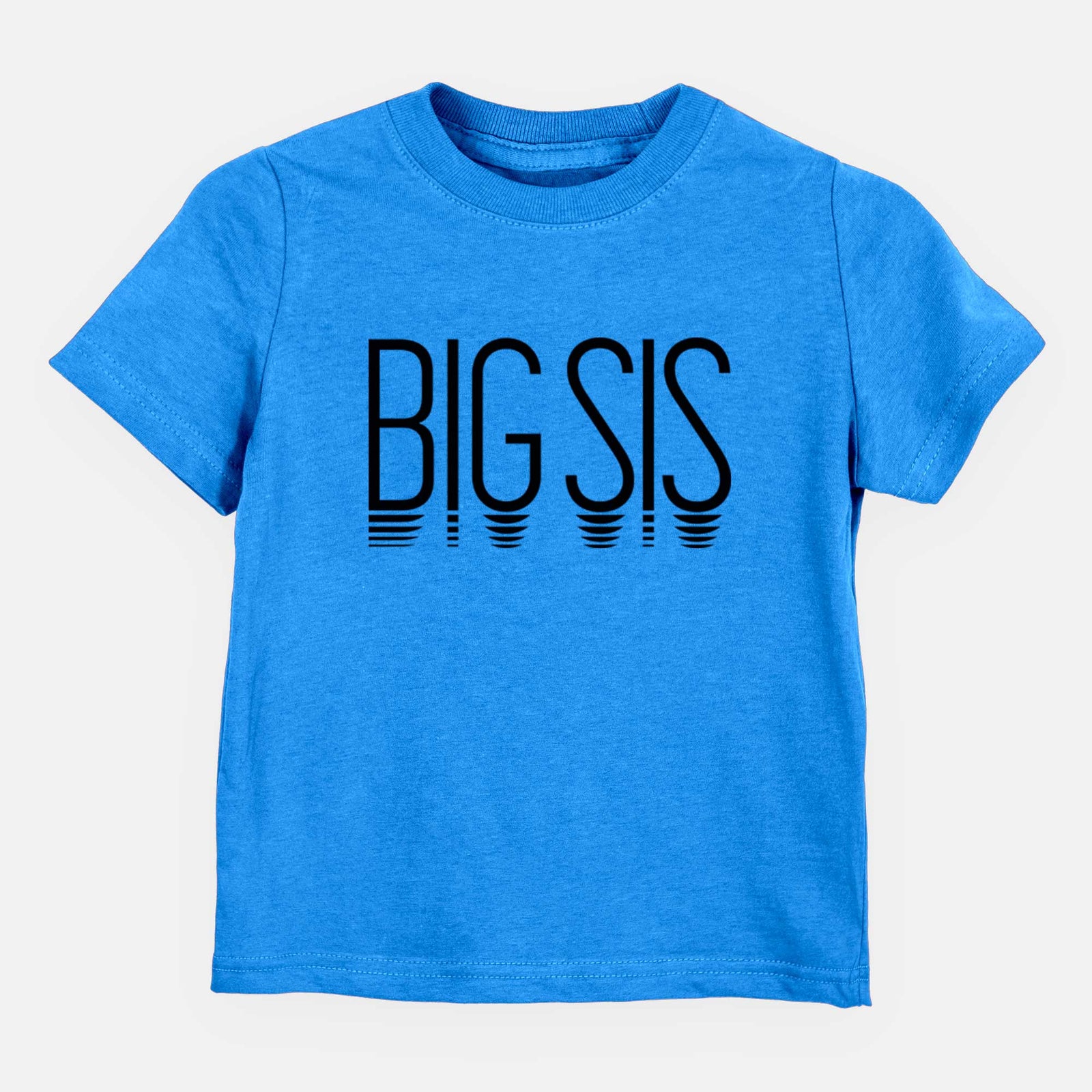 'Big Sis - Reflections Collection' design on a Blue kids' shirt