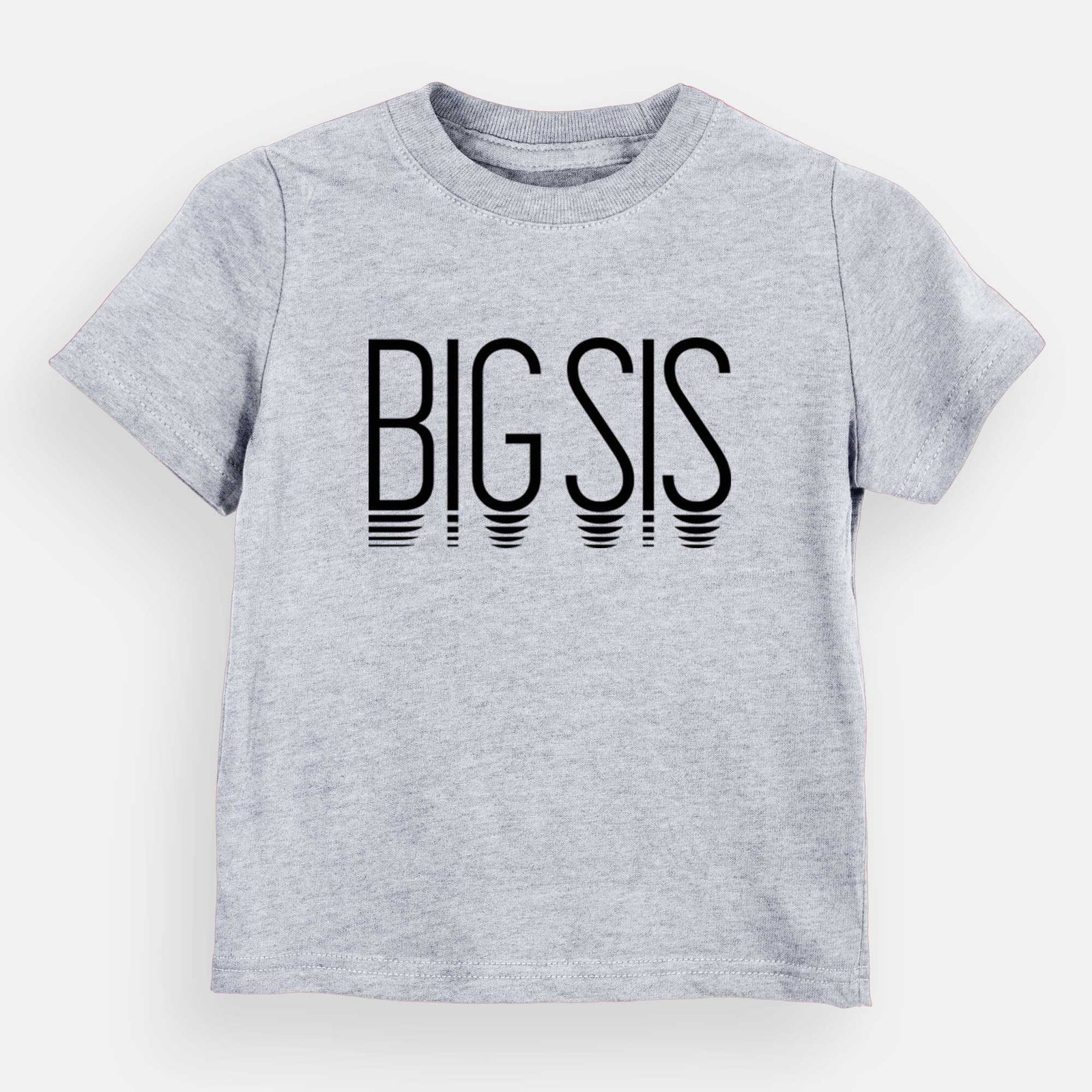 'Big Sis - Reflections Collection' design on a Grey kids' shirt