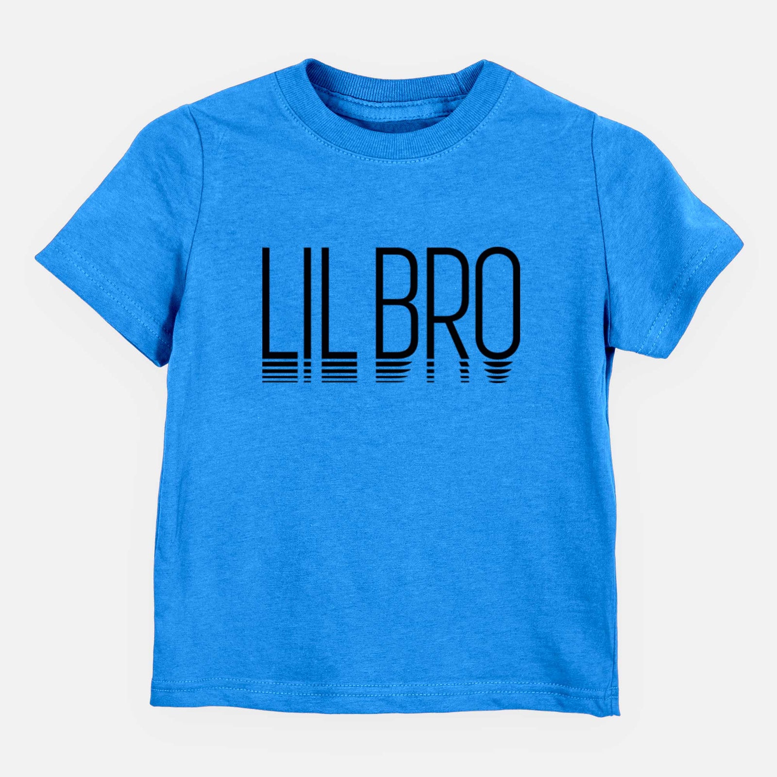 'Lil Bro - Reflections Collection' design on a Blue kids' shirt