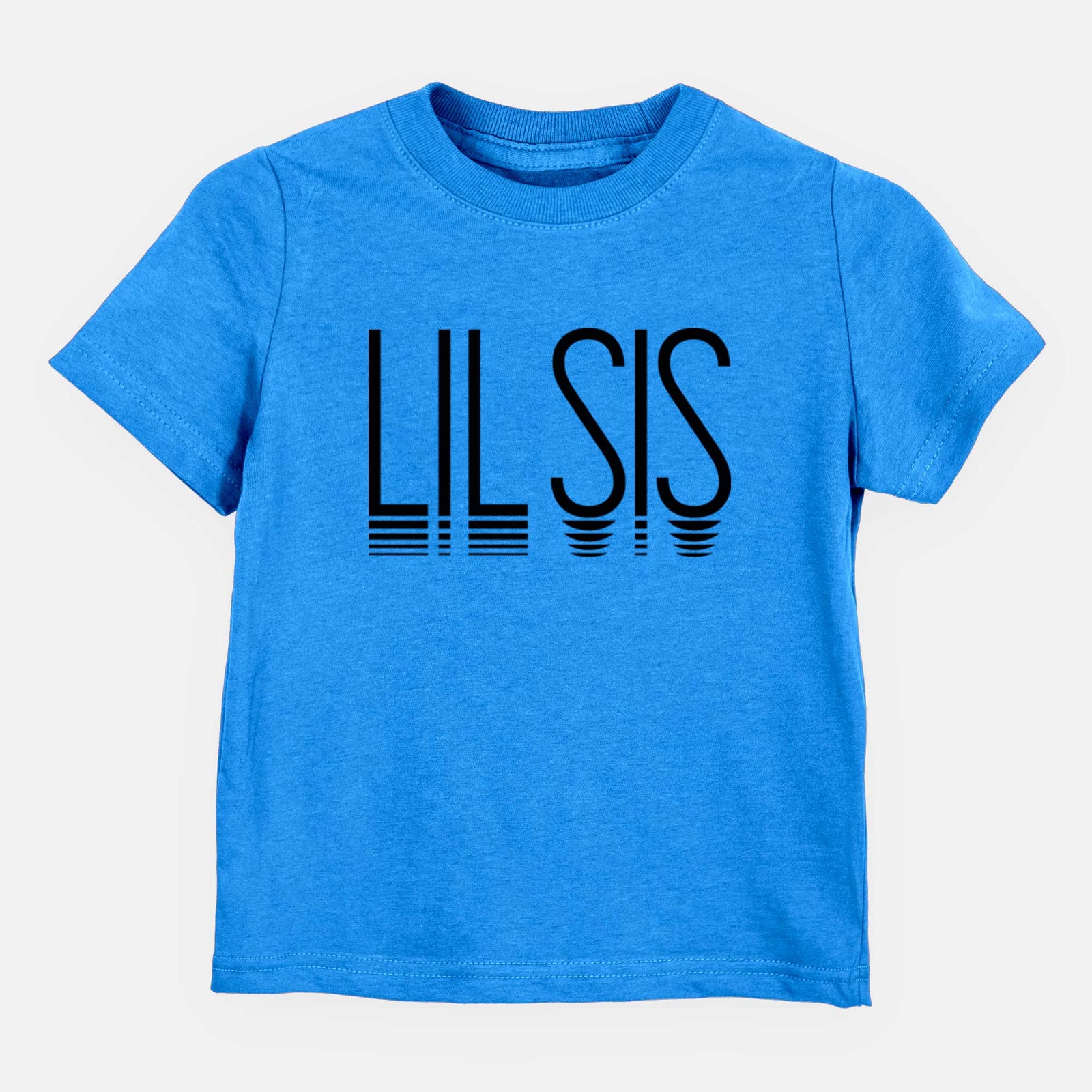 'Lil Sis - Reflections Collection' design on a Blue kids' shirt