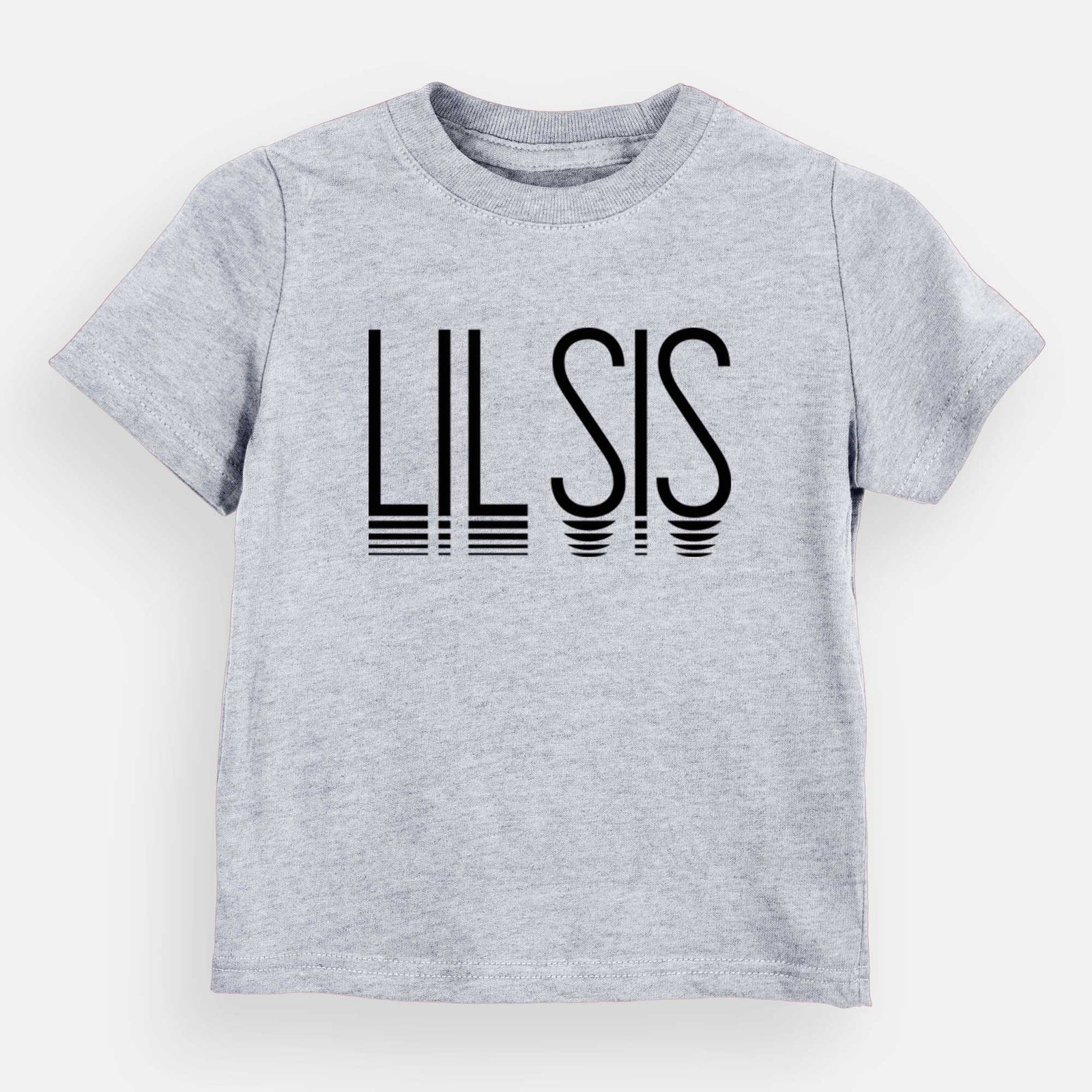 'Lil Sis - Reflections Collection' design on a Grey kids' shirt