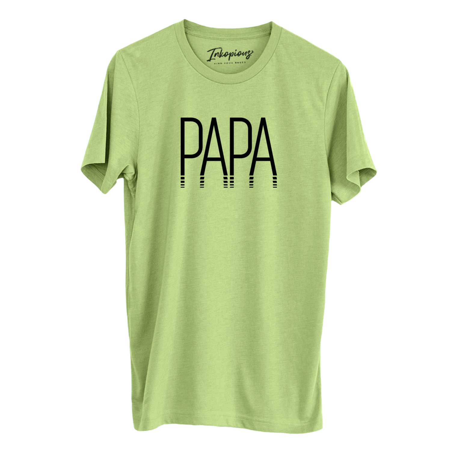 'Papa - Reflections Collection' design on a Heather Green Unisex crewneck, worn by a man