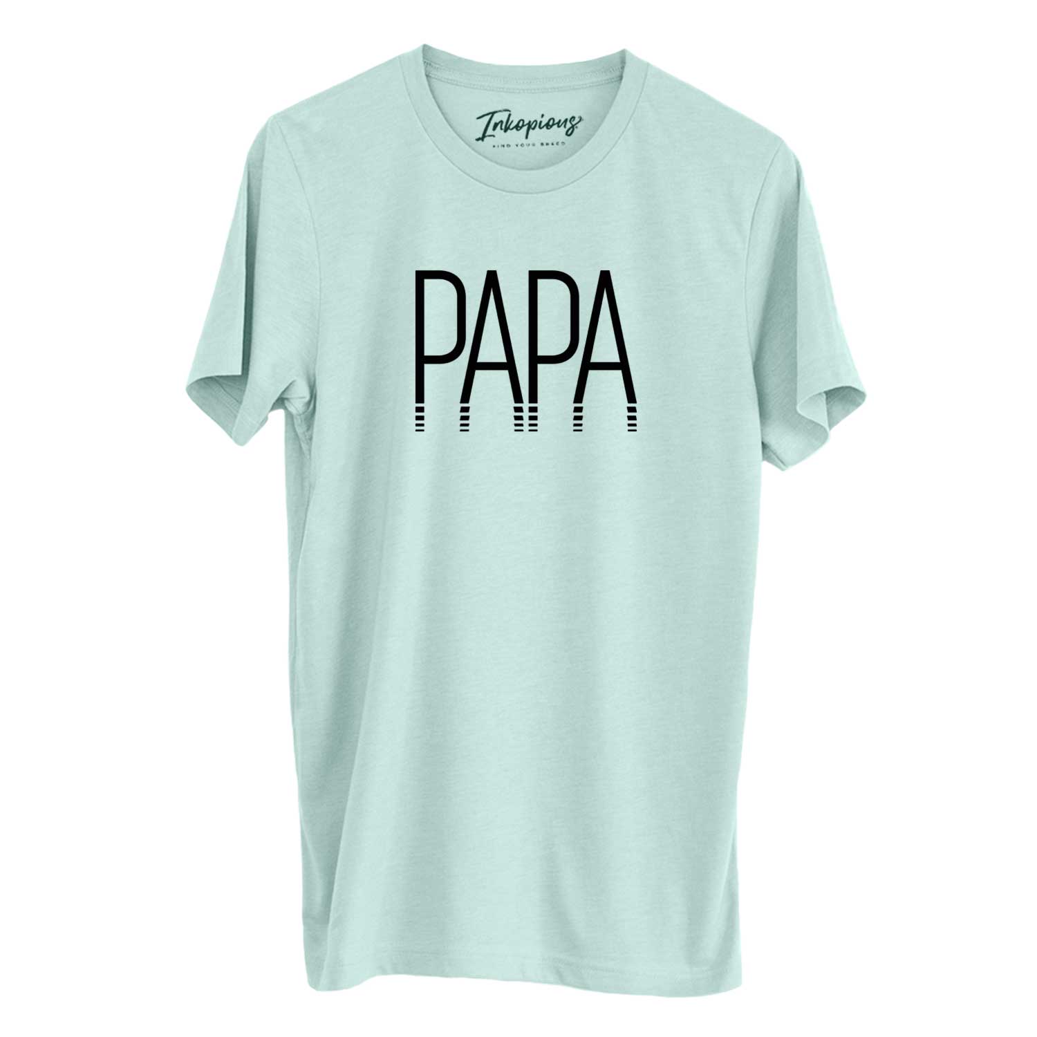 'Papa - Reflections Collection' design on a Heather Sage Unisex crewneck, worn by a man