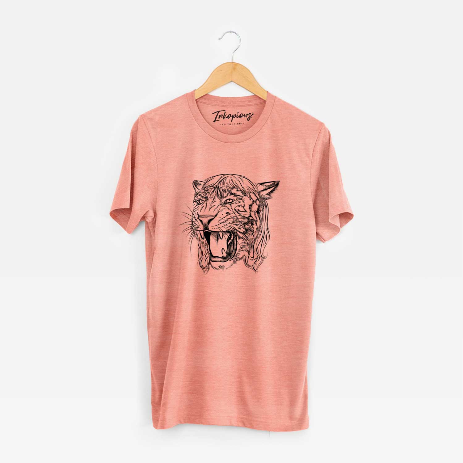 'Exotic Tiger' design on a Sunset Unisex crewneck