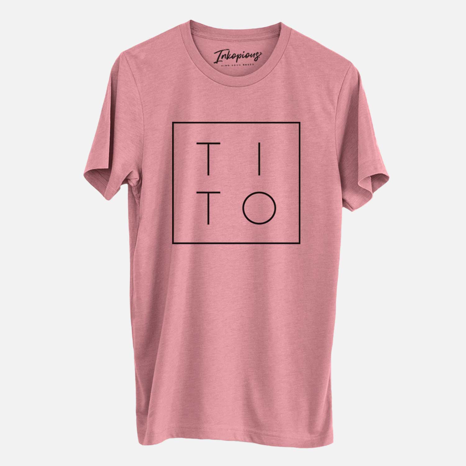 'Tito Boxed' design on a Mauve Unisex crewneck