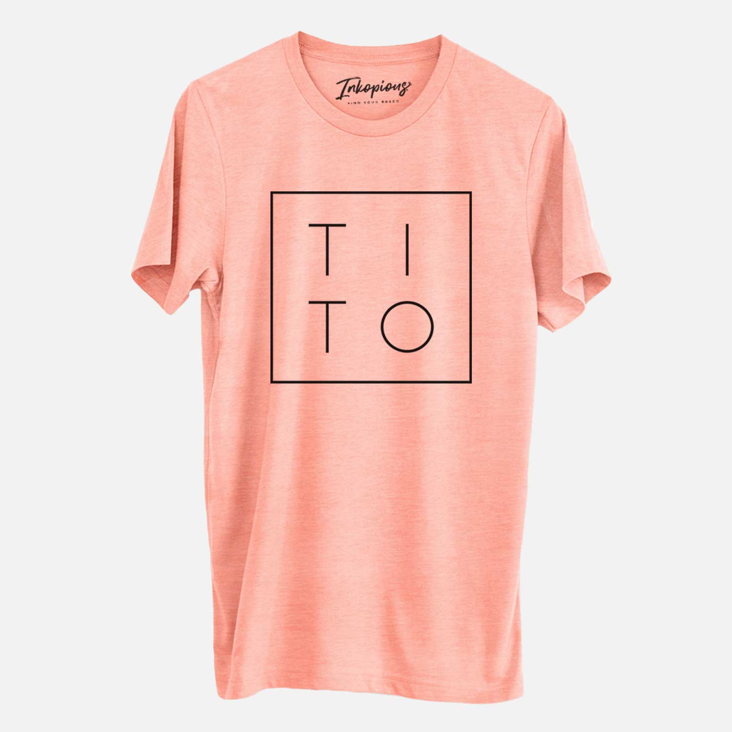 'Tito Boxed' design on a Sunset Unisex crewneck