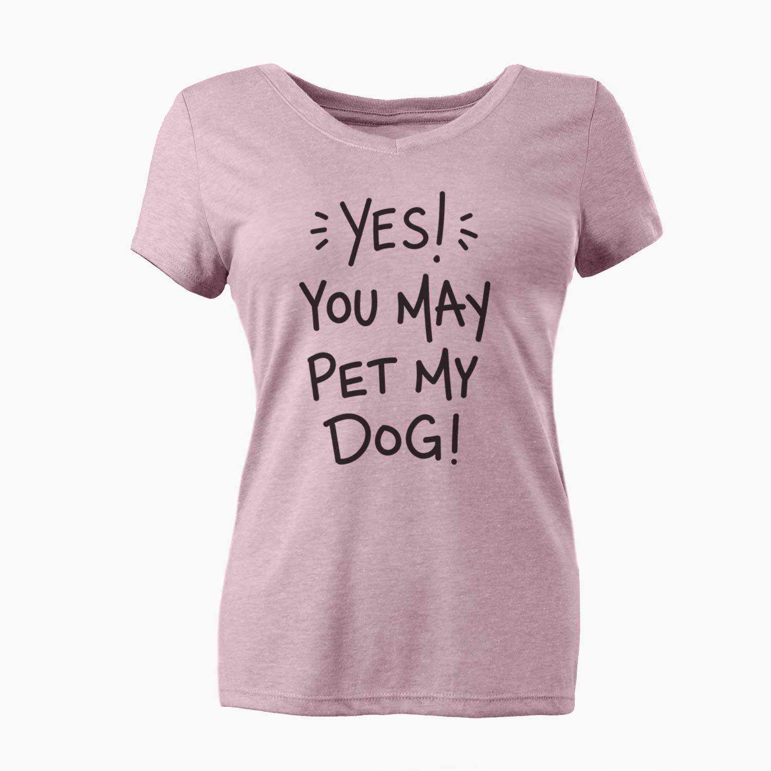 Yes You May Pet My Dog - Women's V-neck Shirt