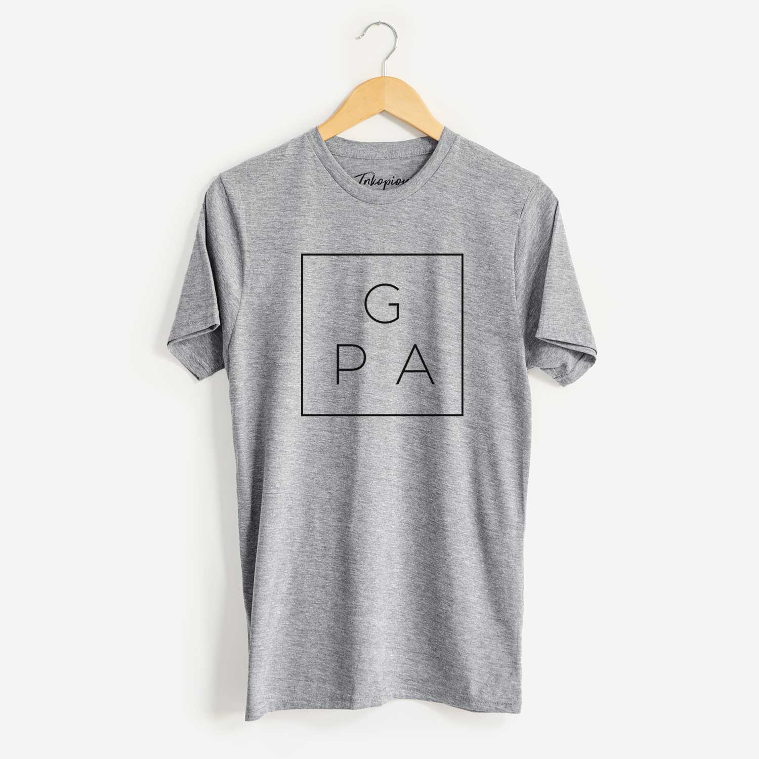 'GPA Boxed' design on a Grey Unisex crewneck