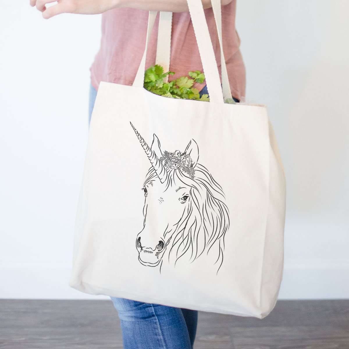 'Cosmic Unicorn' design on a tote