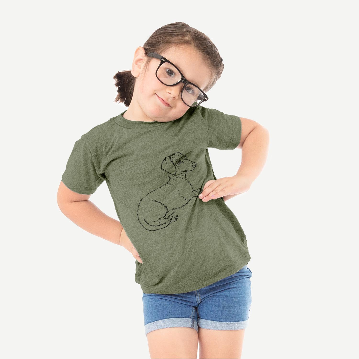 Doodled Bambi the Dachshund - Kids/Youth/Toddler Shirt