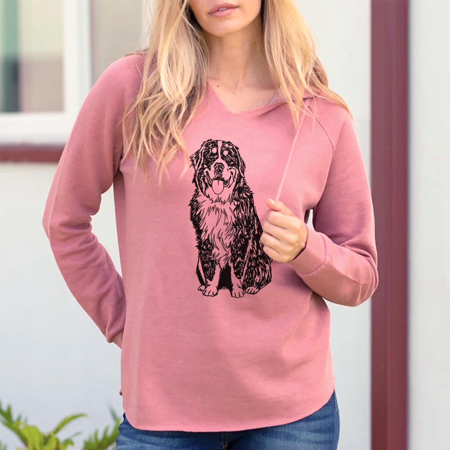 Doodled Bernese Mountain Dog - Cali Wave Hooded Sweatshirt