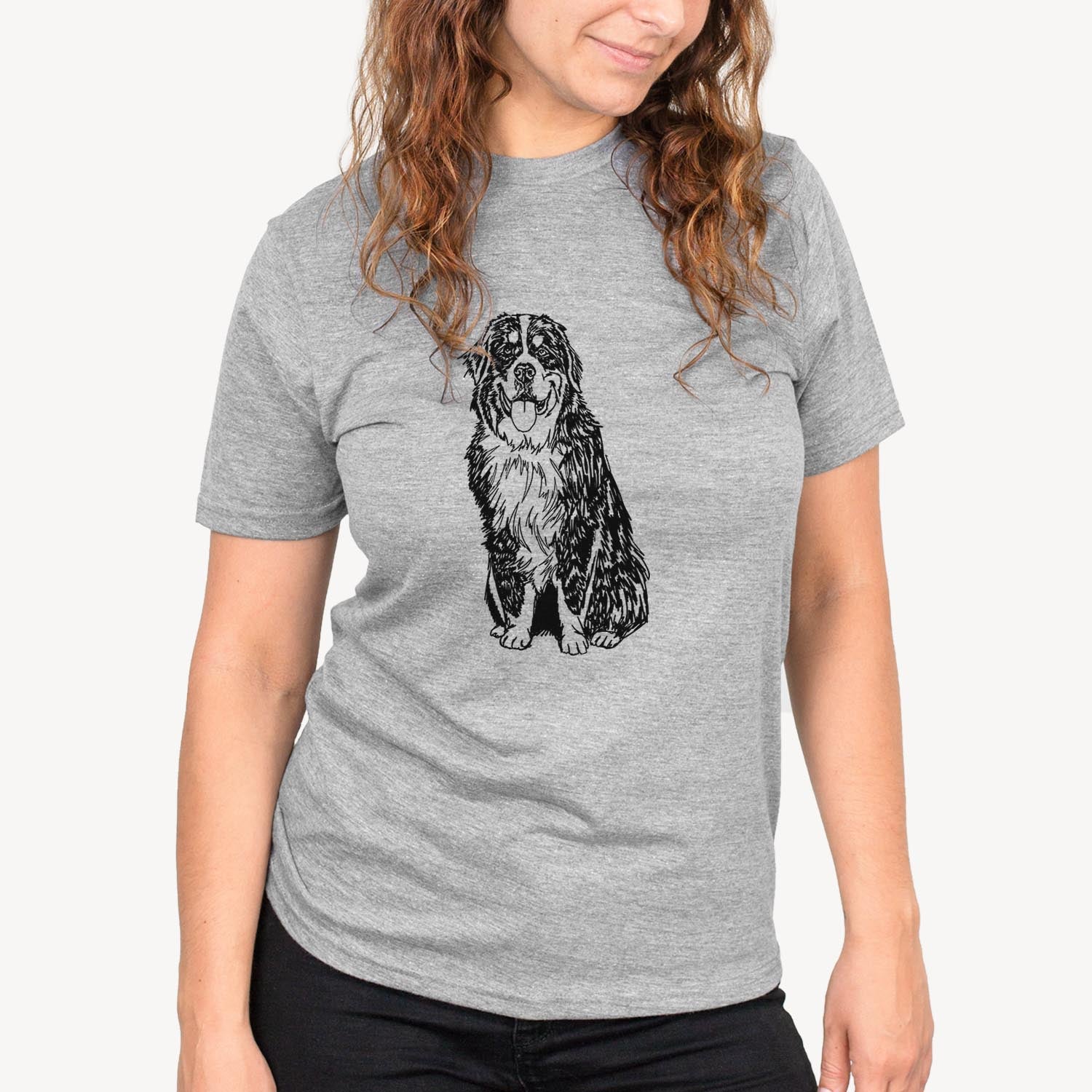 Doodled Bernese Mountain Dog - Unisex Crewneck