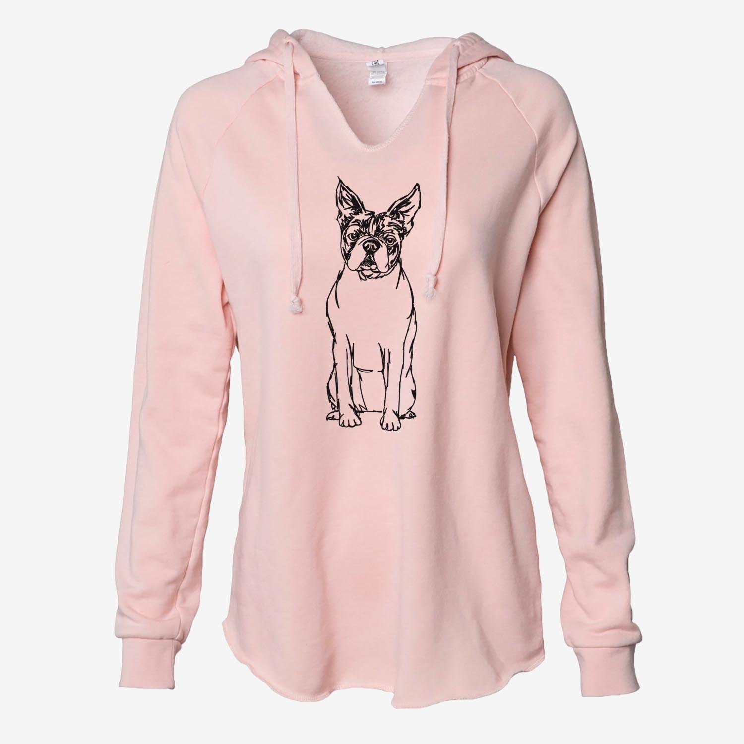 Doodled Boston Terrier - Cali Wave Hooded Sweatshirt
