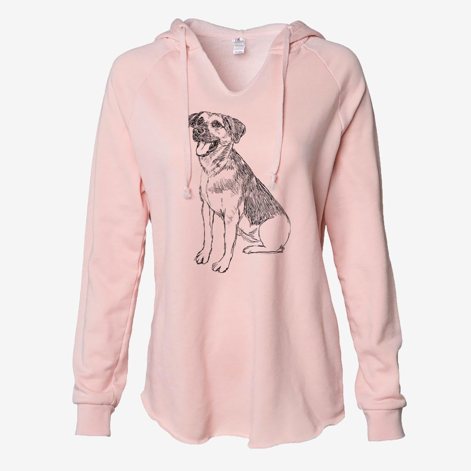 Doodled Caymus the Shepherd Mix - Cali Wave Hooded Sweatshirt