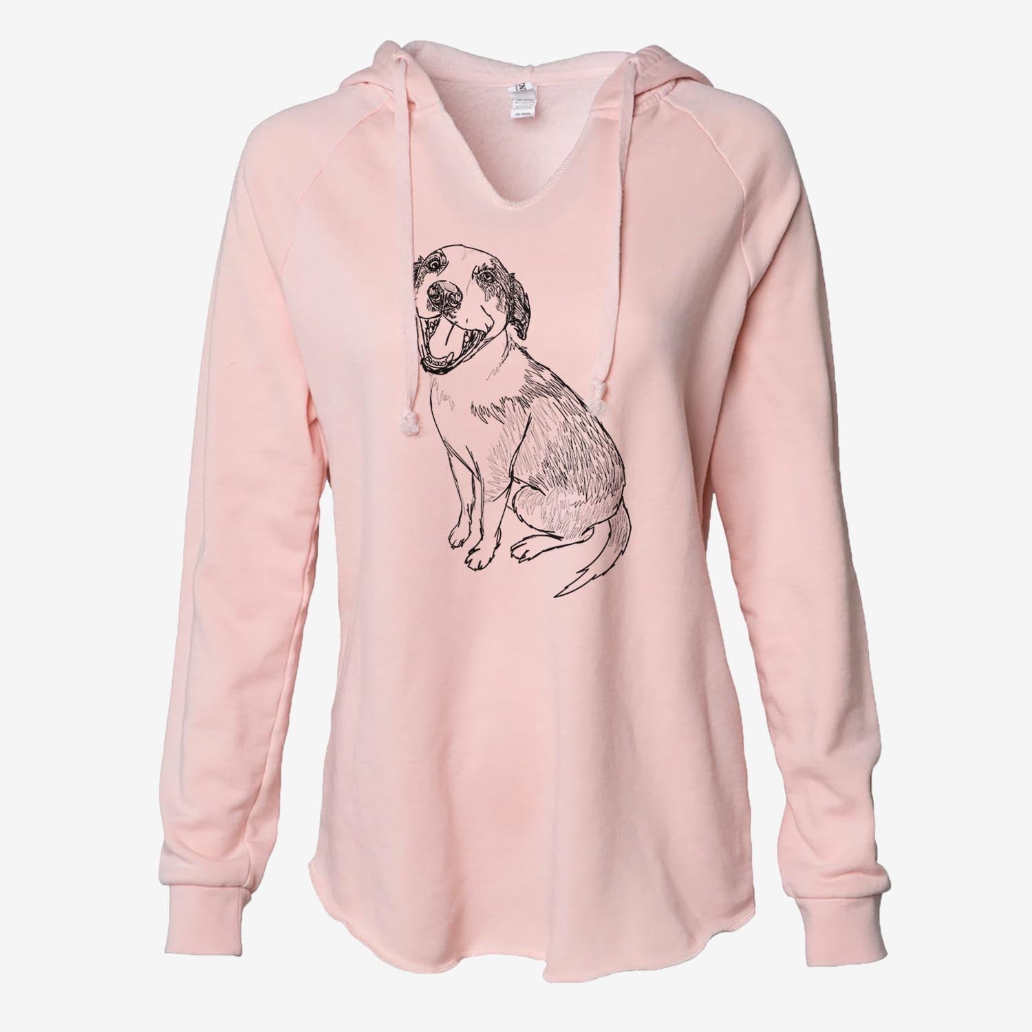 Doodled Clyde the Hound Mix - Cali Wave Hooded Sweatshirt