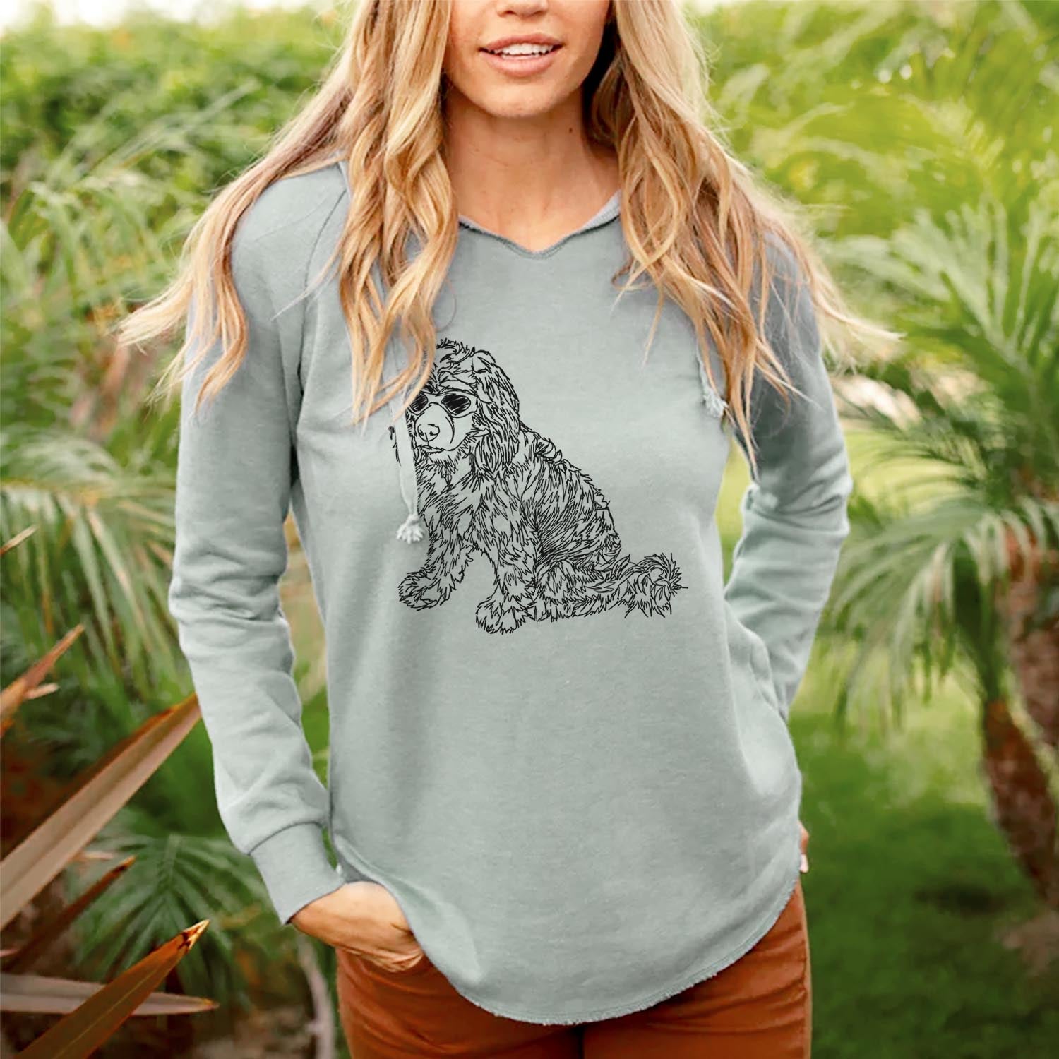 Doodled Coco the Cocker Spaniel - Cali Wave Hooded Sweatshirt
