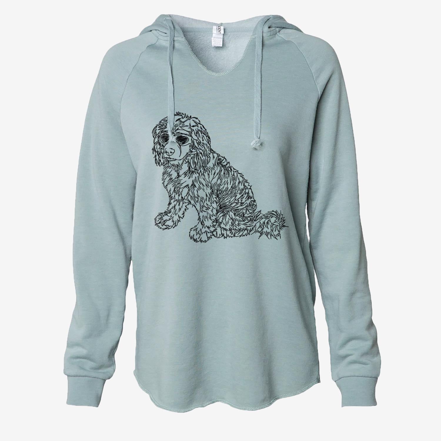 Doodled Coco the Cocker Spaniel - Cali Wave Hooded Sweatshirt