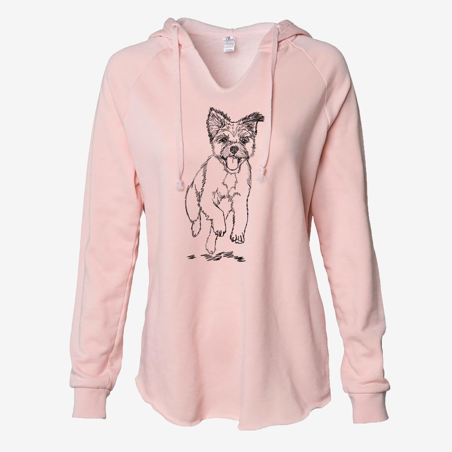 Doodled Elvin the Border Terrier - Cali Wave Hooded Sweatshirt