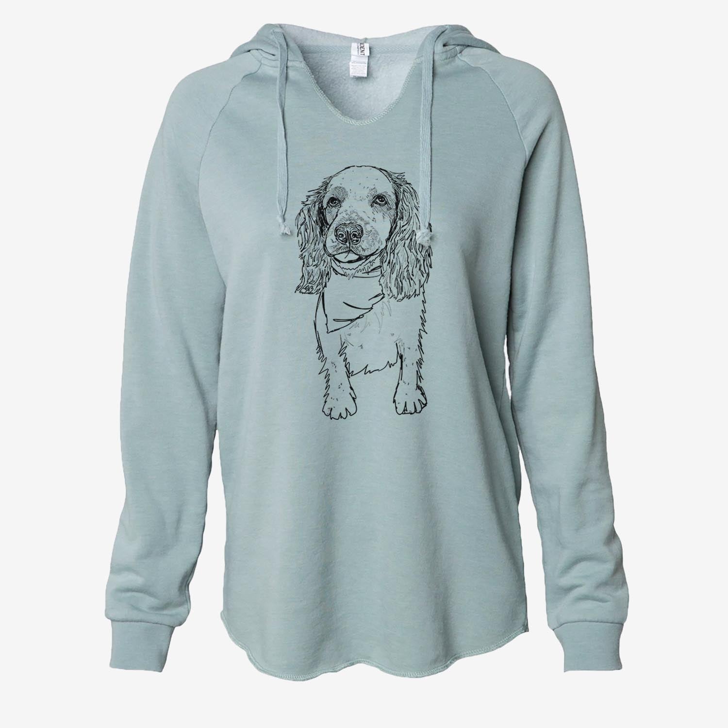 Doodled Ginger the Spaniel Mix - Cali Wave Hooded Sweatshirt