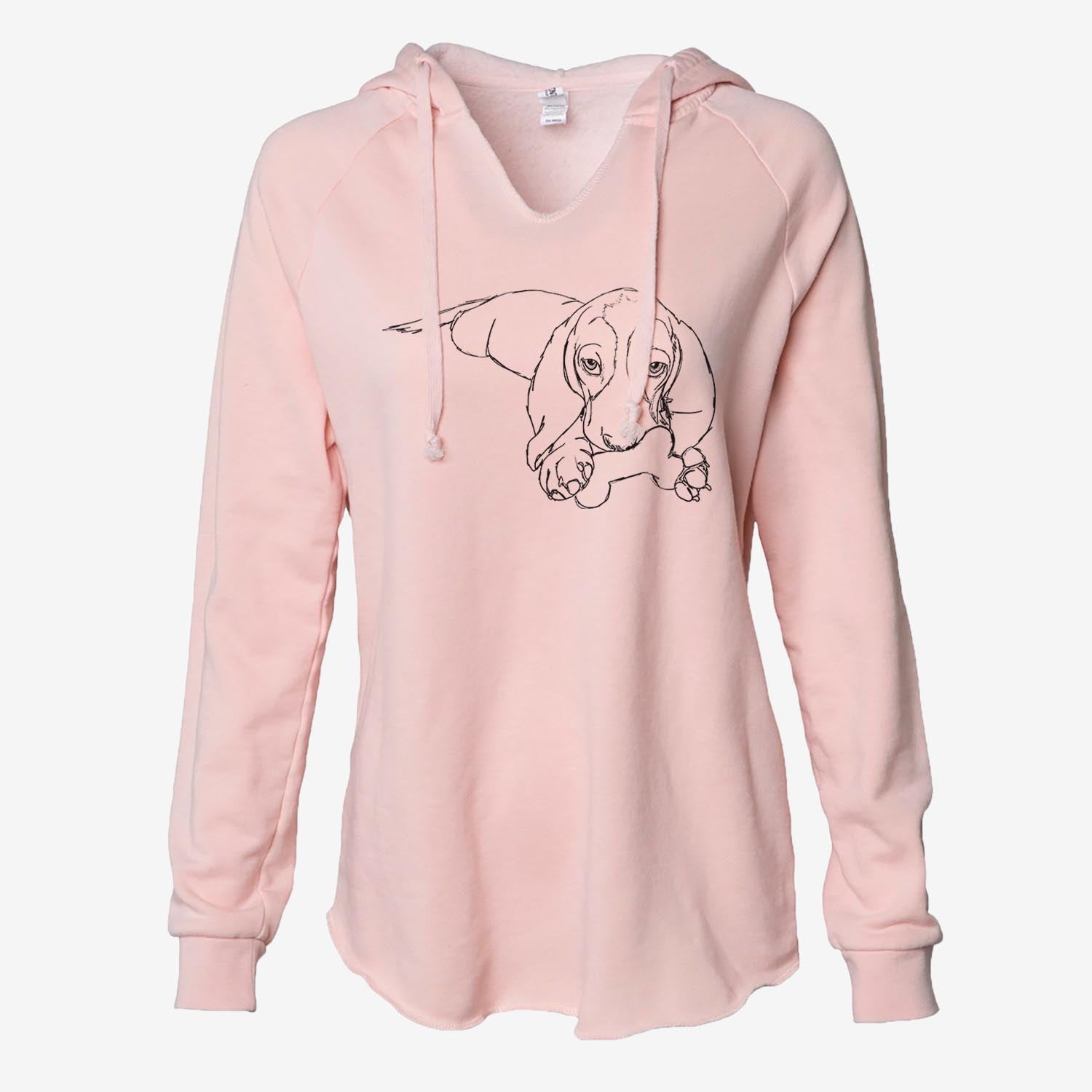 Doodled Gracie the Basset Hound - Cali Wave Hooded Sweatshirt