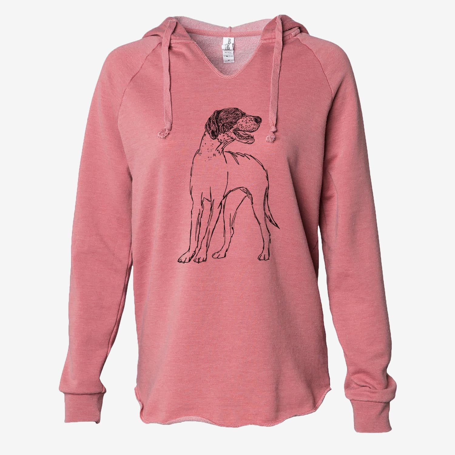 Doodled Jade the English Pointer - Cali Wave Hooded Sweatshirt
