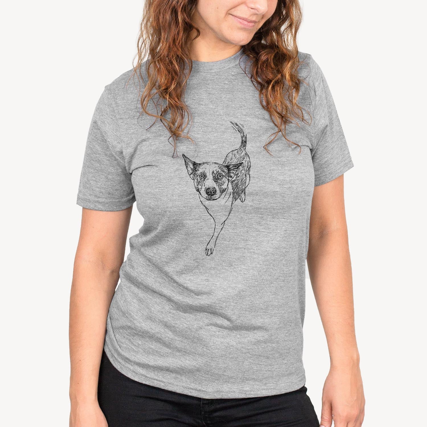 Doodled Jelly Bean the Mixed Breed - Unisex Crewneck