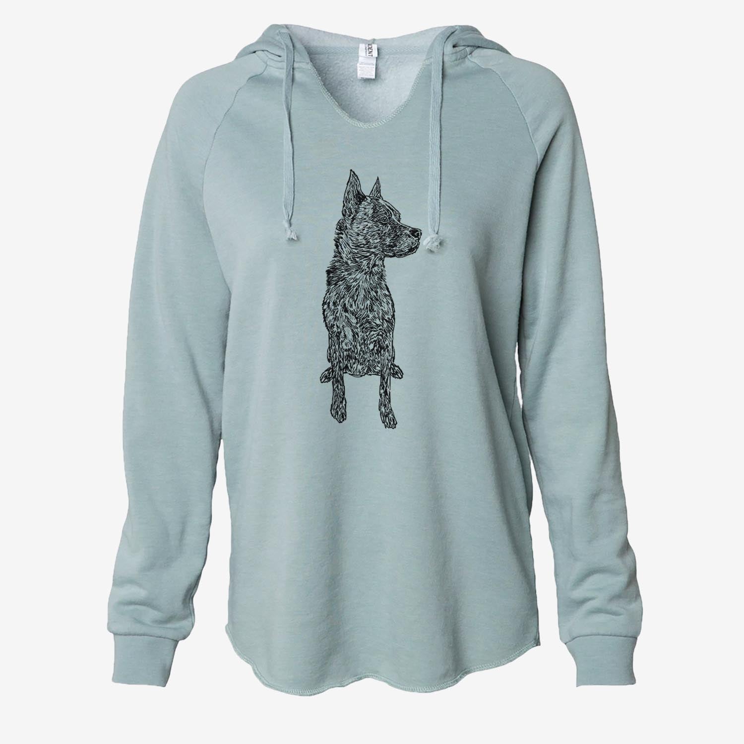 Doodled Koda the Chow Pitbull Mix - Cali Wave Hooded Sweatshirt