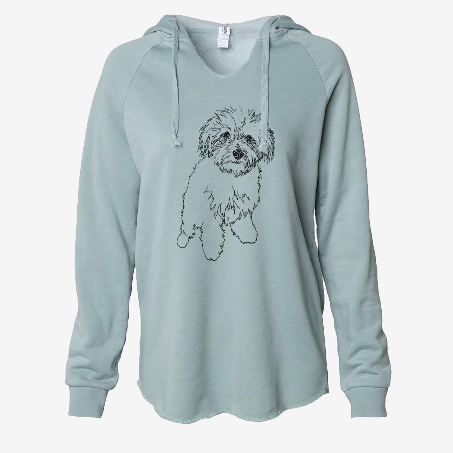Doodled Leo the Mixed Breed - Cali Wave Hooded Sweatshirt