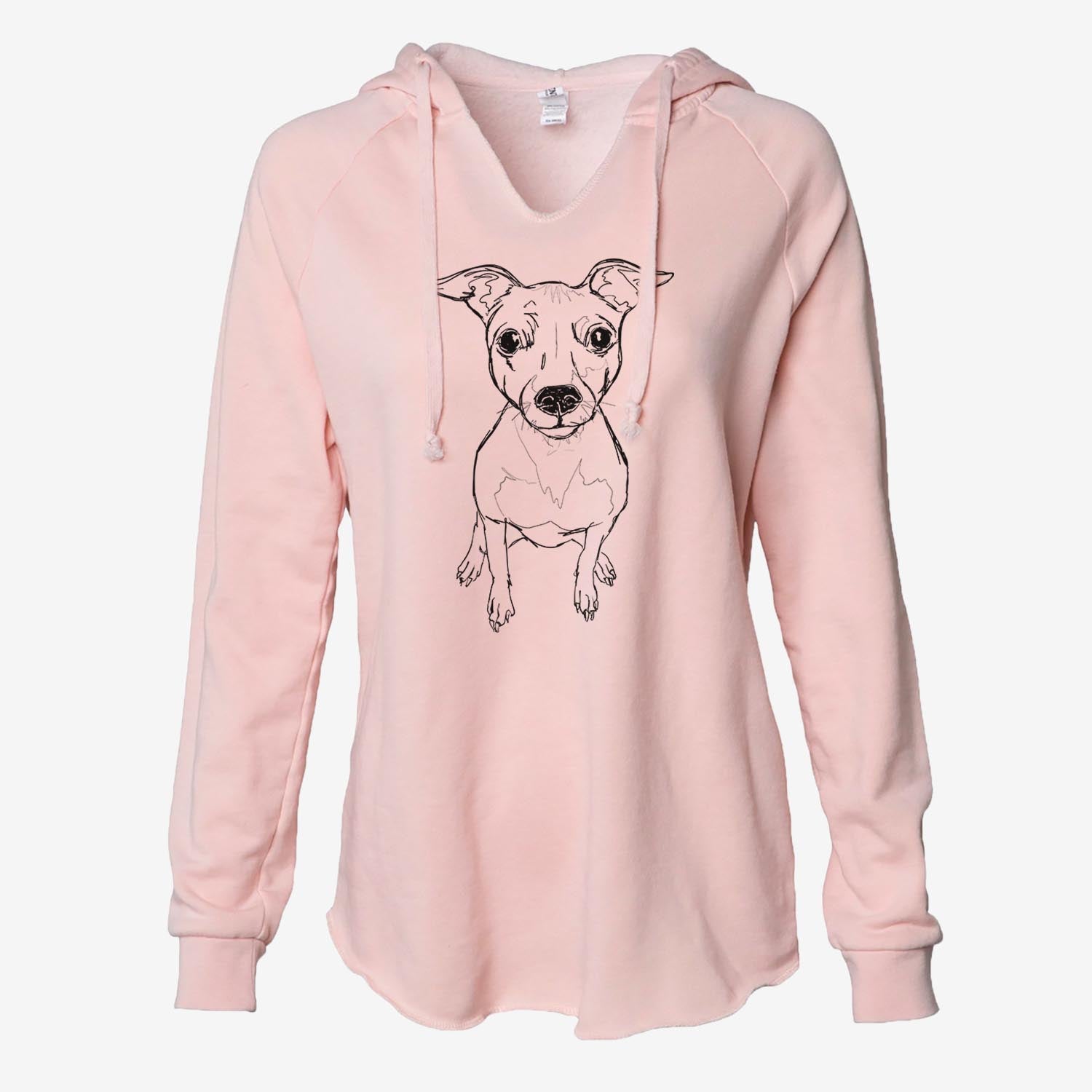 Doodled LittleLucy the American Hairless Terrier - Cali Wave Hooded Sweatshirt